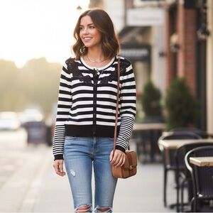 LIKE NEW | Antonio Milani Button Lace detail Cardigan